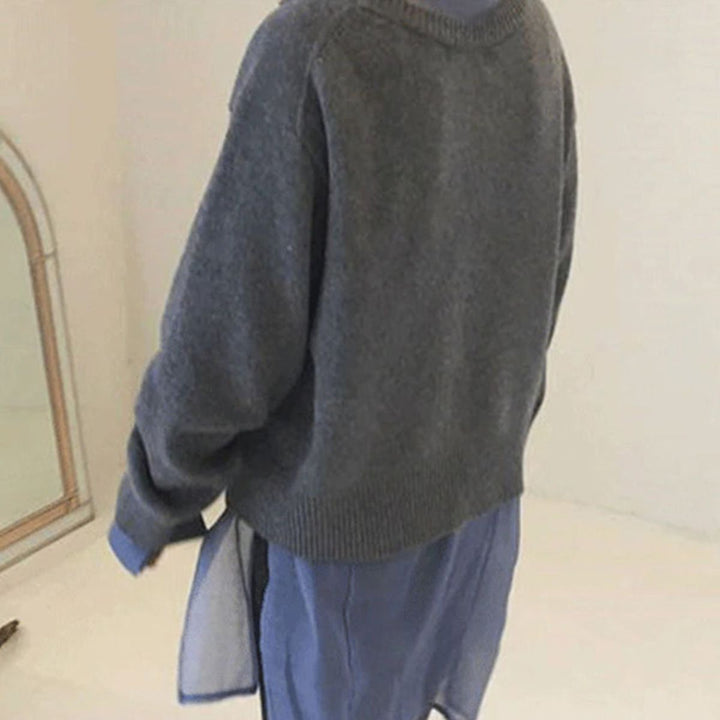 Naveya - Asymmetric Buttoned Cashmere-Blend Pullover
