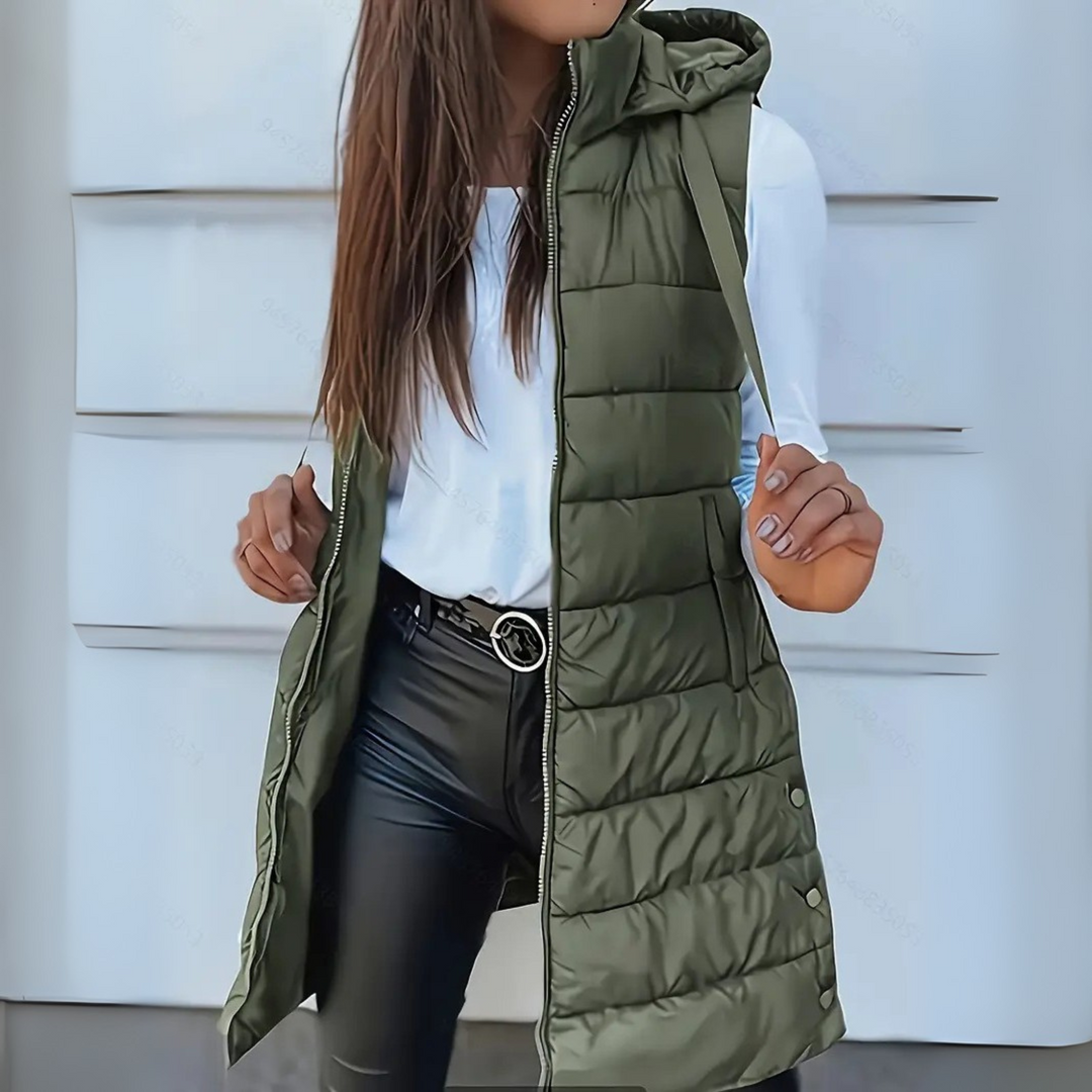 Naleia - Hooded Woven Women's Gilet
