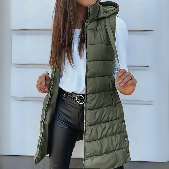 Naleia - Hooded Woven Women's Gilet