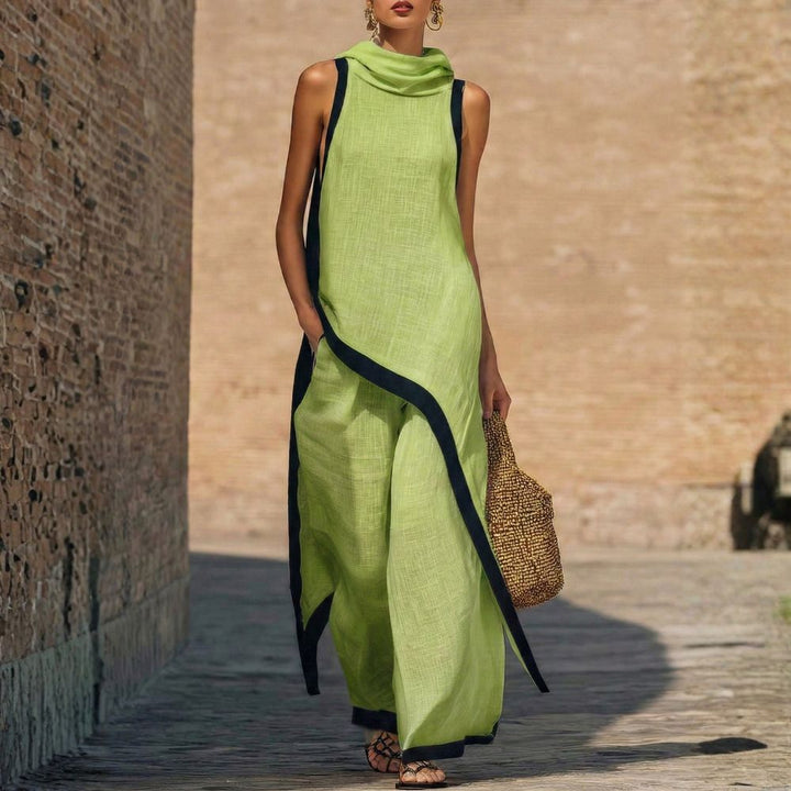 Avylen - Asymmetric Cut Linen-Cotton Set