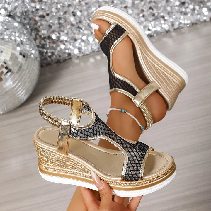 Selora - Adjustable Strap Wedge Sandals