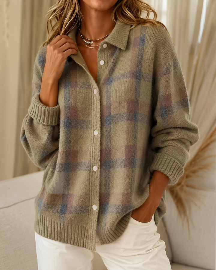Novira - Checked Knit Sweater