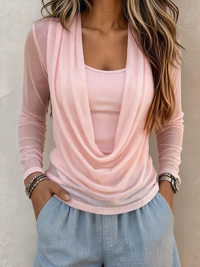 Talira - Long-Sleeve Jersey Top