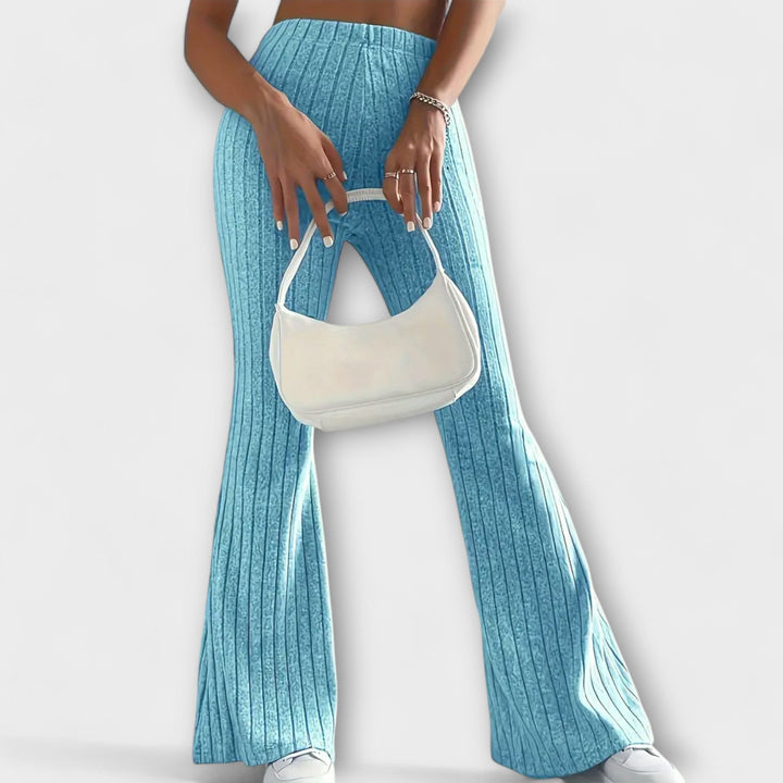 Velara - Elastic Waistband Woven Trousers