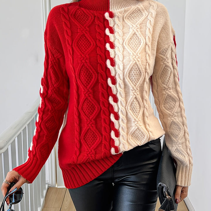 Nerise - Vertical Stripe Knit Blouse
