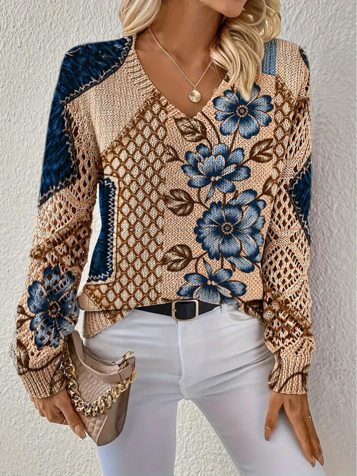 Zivora - Color-Blocked Knit Top