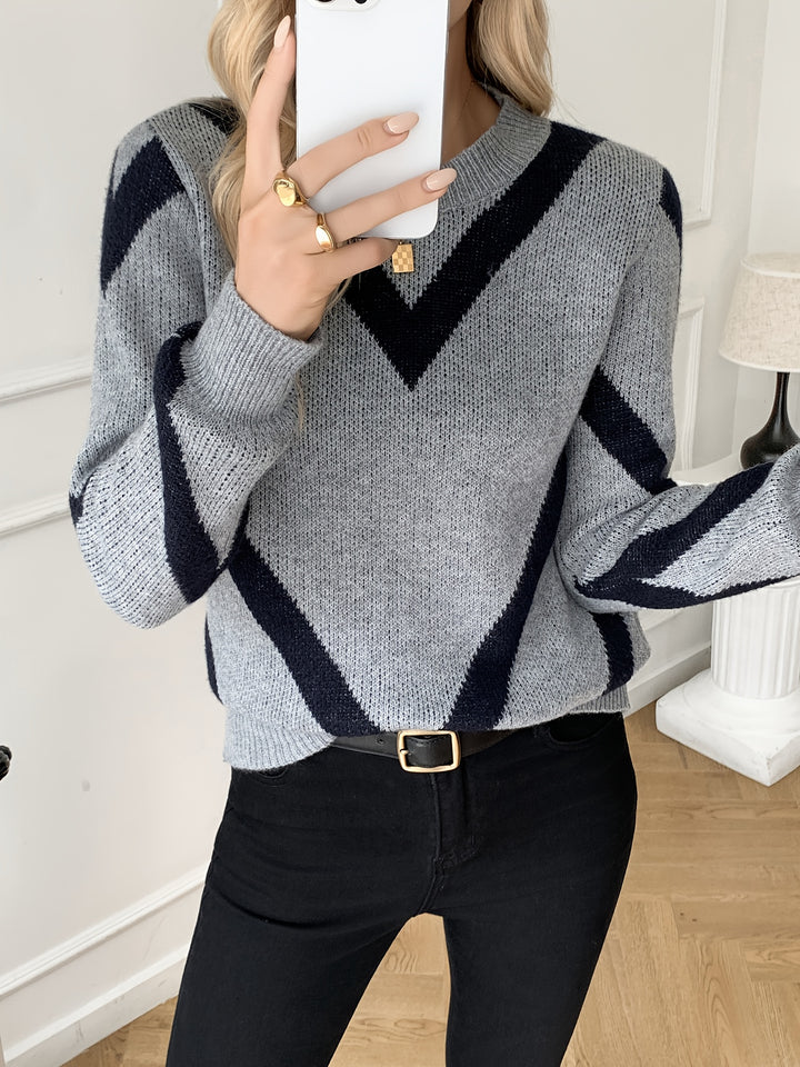 Virela - Striped Knit Pullover