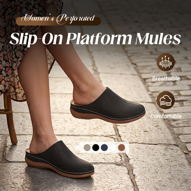Nerise - Perforated Molded Platform Mules