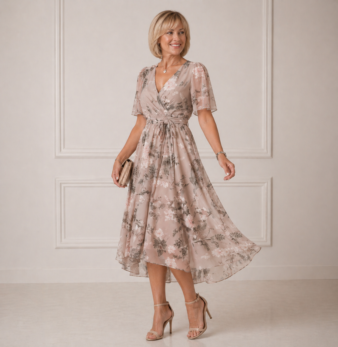 Naliri - Wrap Woven Midi Dress