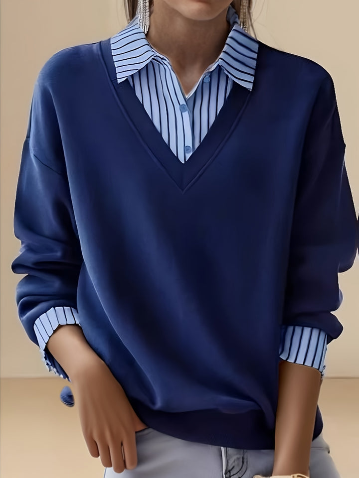 Calira - Lapel Collar Knit Polo Shirt