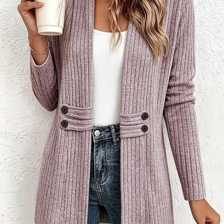 Velira - Double-Breasted Knit Cardigan