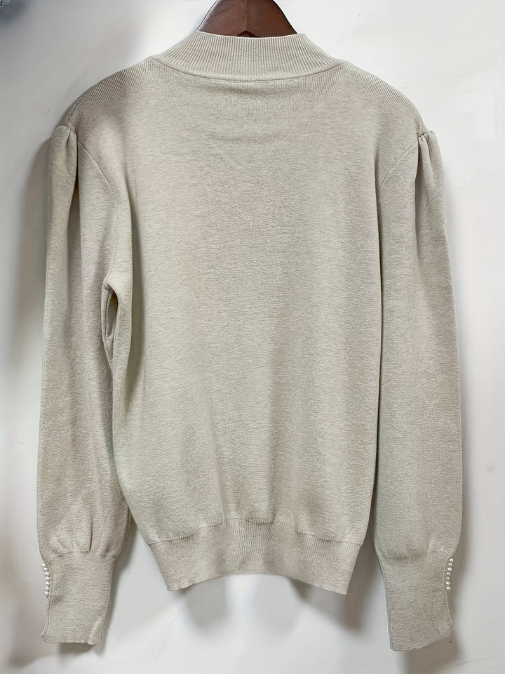 Neraya - Pearl-Detail Viscose Sweater
