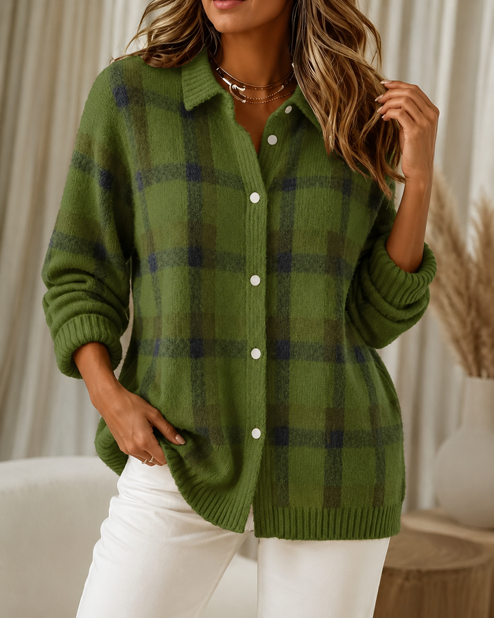 Novira - Checked Knit Sweater