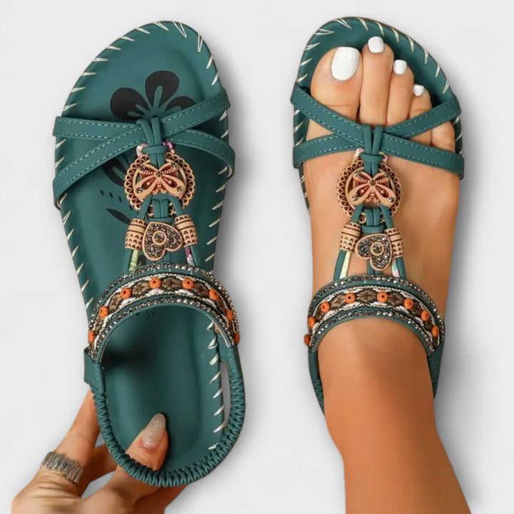 Nareli - Elastic Backstrap Sandals