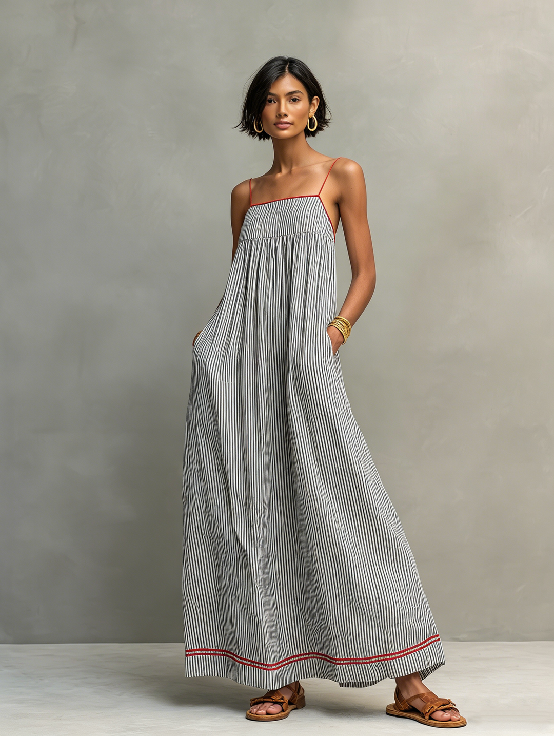 Iverra - Draped Woven Dress