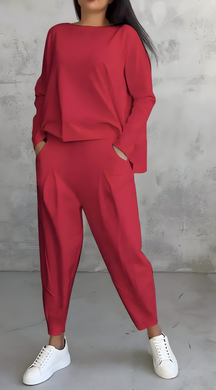 Veyla - Side-Zip High Collar Knit Set