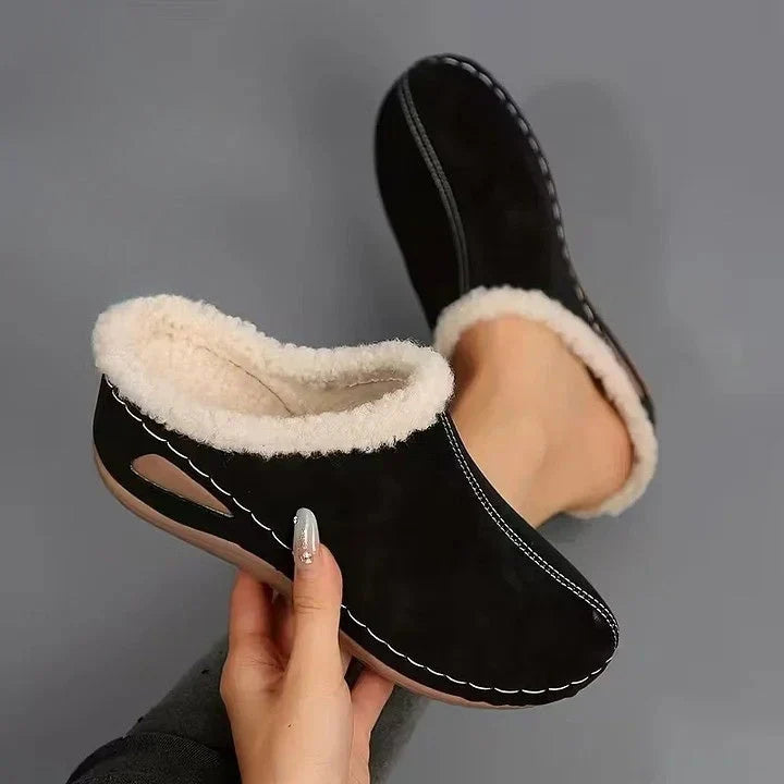 Mireva - Wide-Toe Fur-Lined Sandals