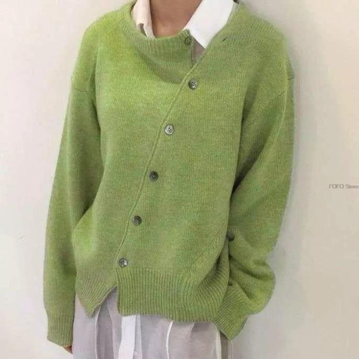 Naveya - Asymmetric Buttoned Cashmere-Blend Pullover
