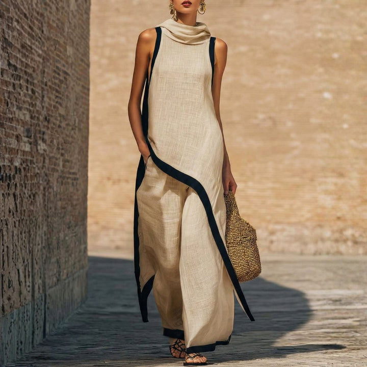 Avylen - Asymmetric Cut Linen-Cotton Set