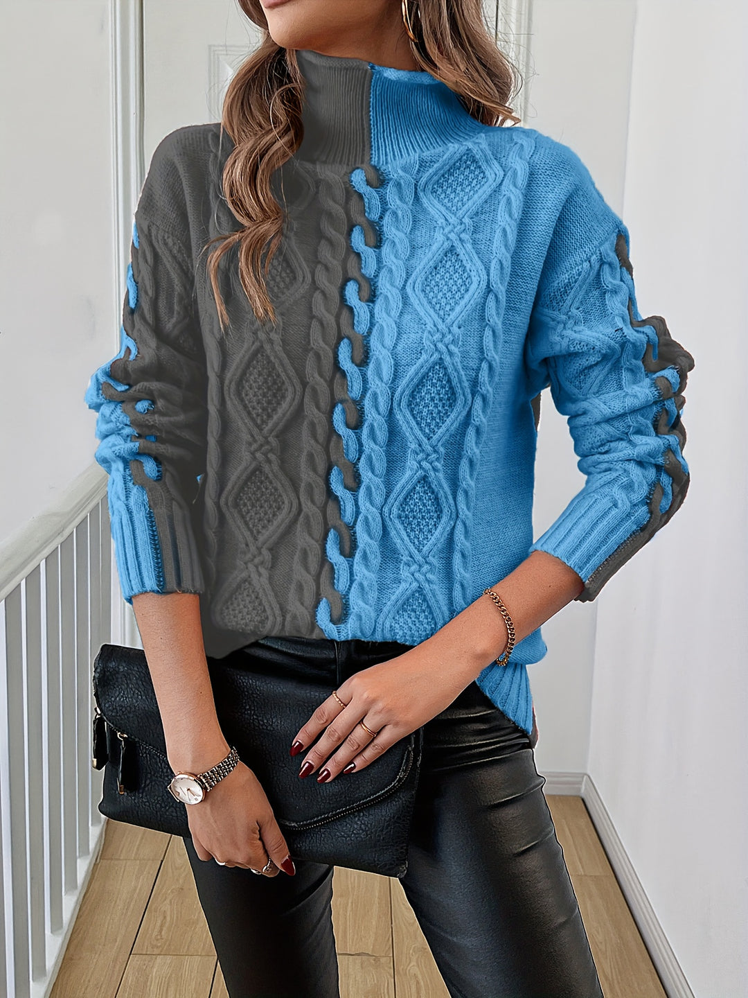 Nerise - Vertical Stripe Knit Blouse