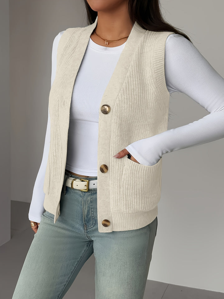 Vesara - V-Neck Knit Vest