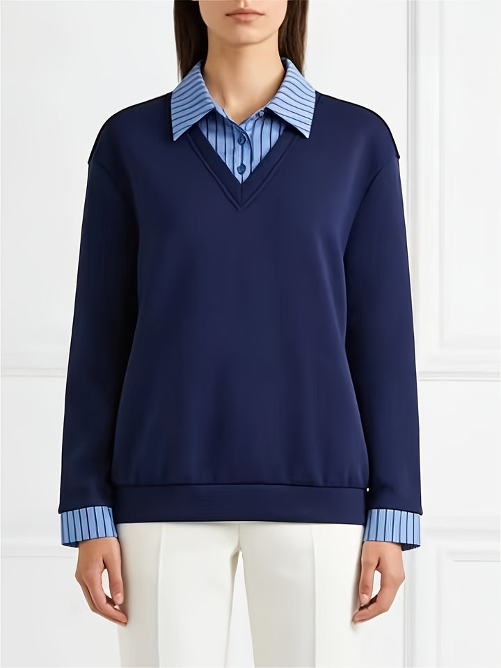 Calira - Lapel Collar Knit Polo Shirt