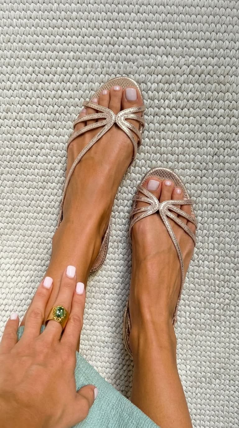 Kirela - Thin-Strap Metallic Sandals