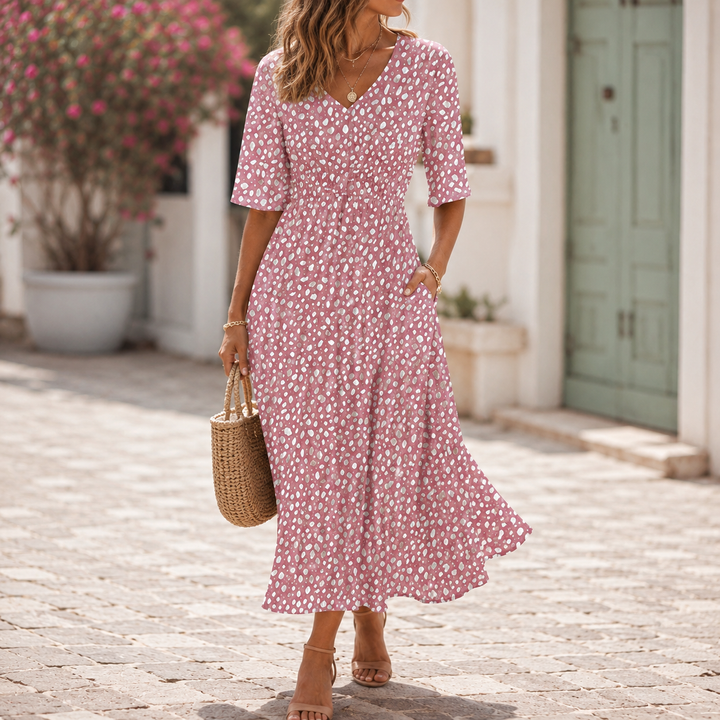 Rilena - Draped Jersey Midi Dress