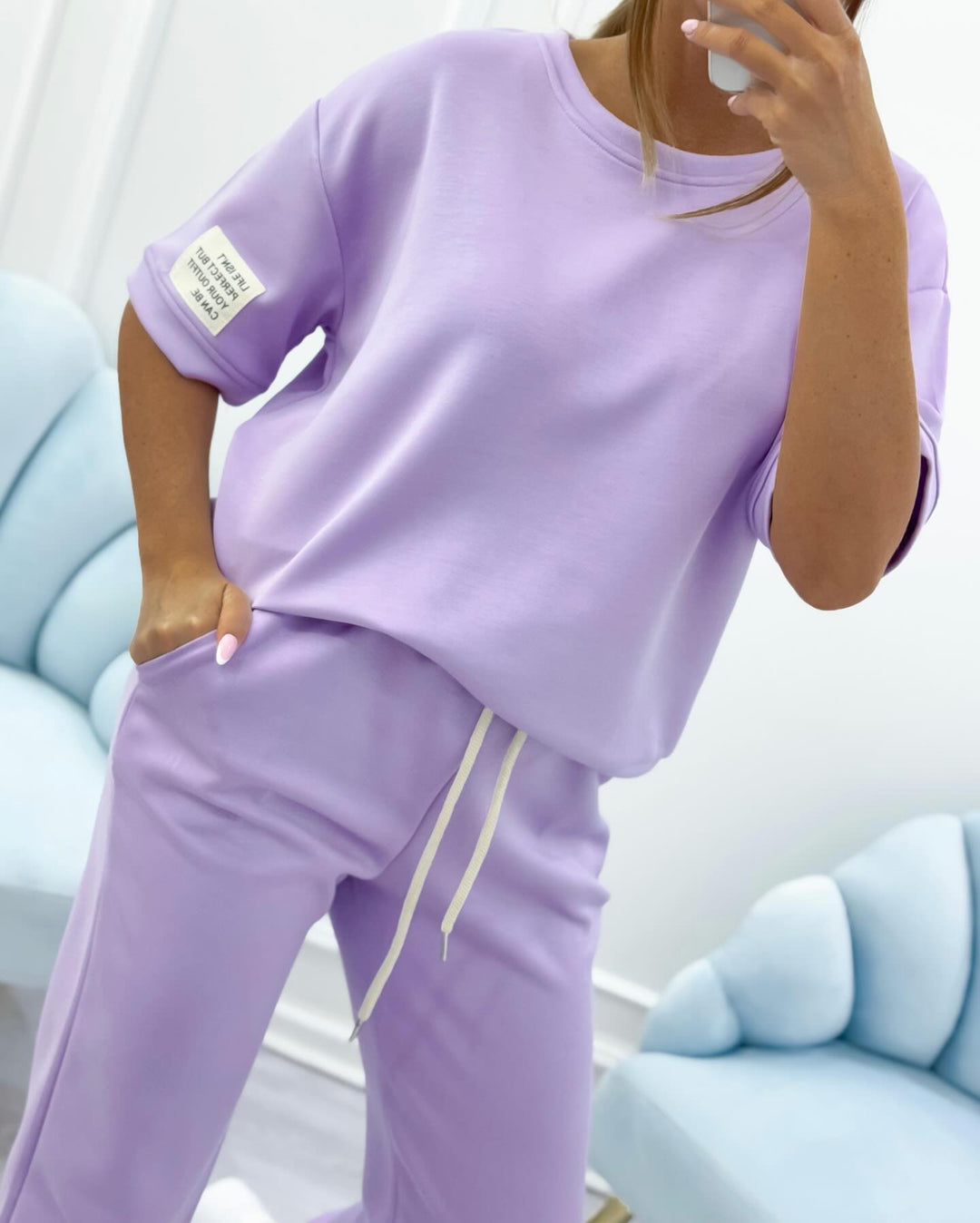 Nevira - Crewneck Jersey Top And Trousers Set