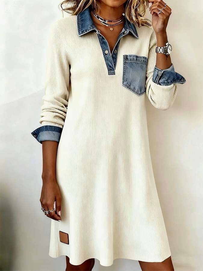 Noreli - Patchwork Denim Dress