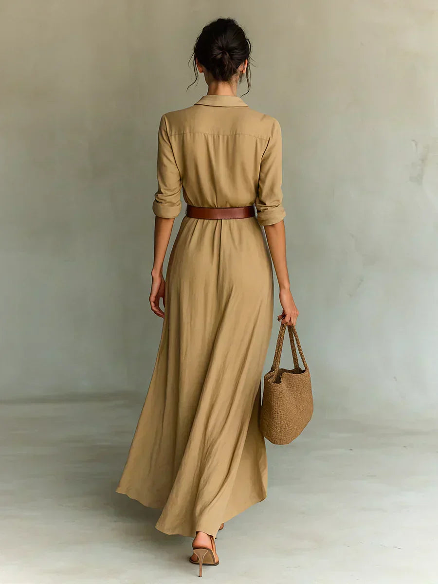 Sevra - Tie-Belt Maxi Dress