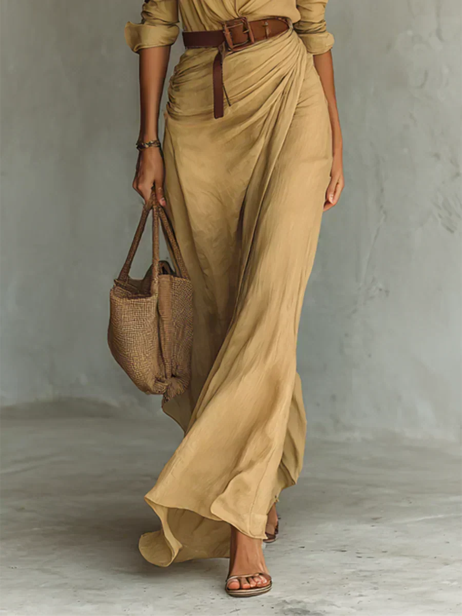 Sevra - Tie-Belt Maxi Dress