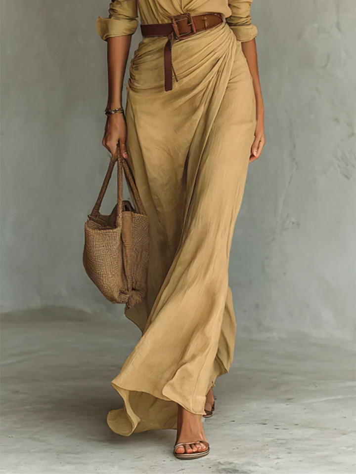 Sevra - Tie-Belt Maxi Dress