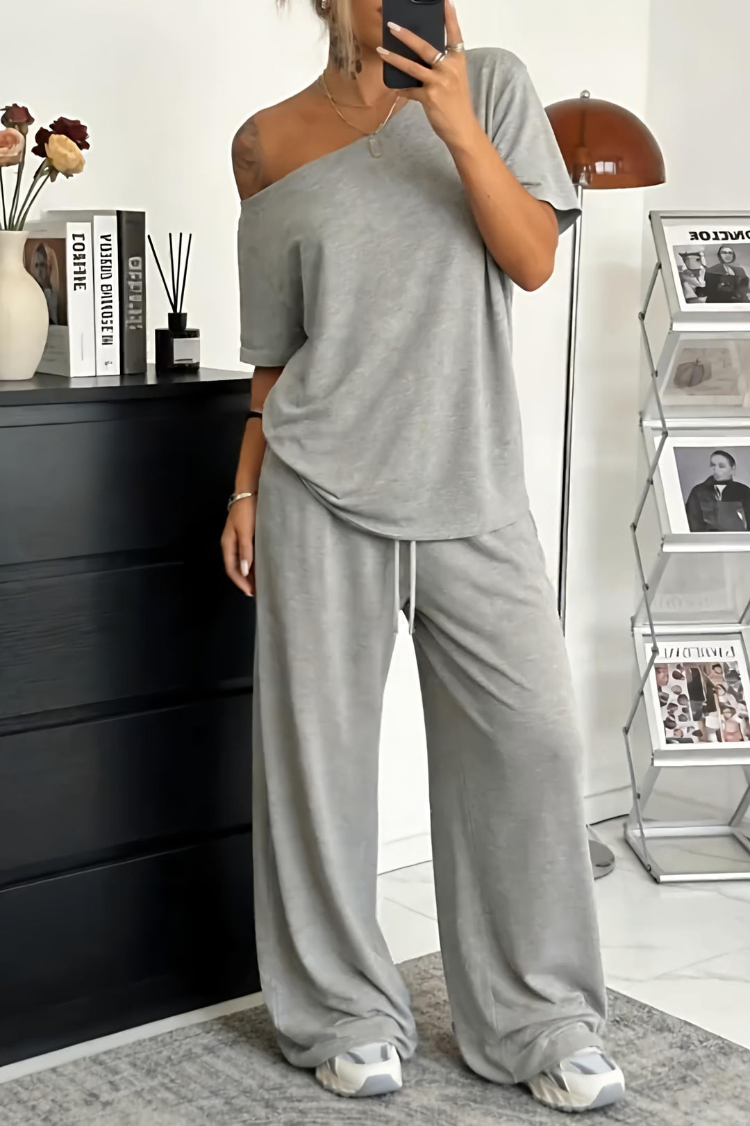 Talira - Off-Shoulder Two-Piece Set