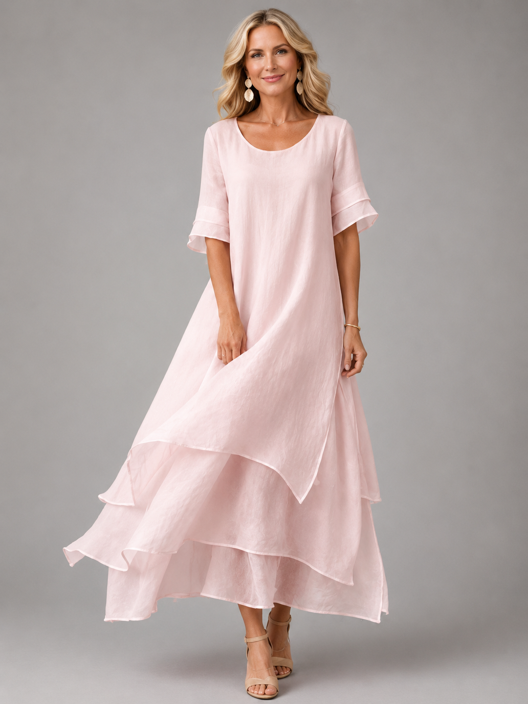 Arlise - Layered Skirt Maxi Dress