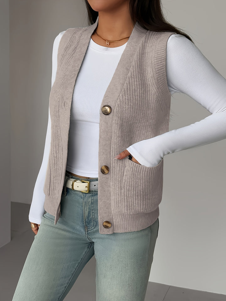 Vesara - V-Neck Knit Vest