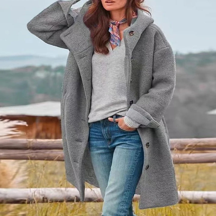 Rivena - Belted Woven Long Coat