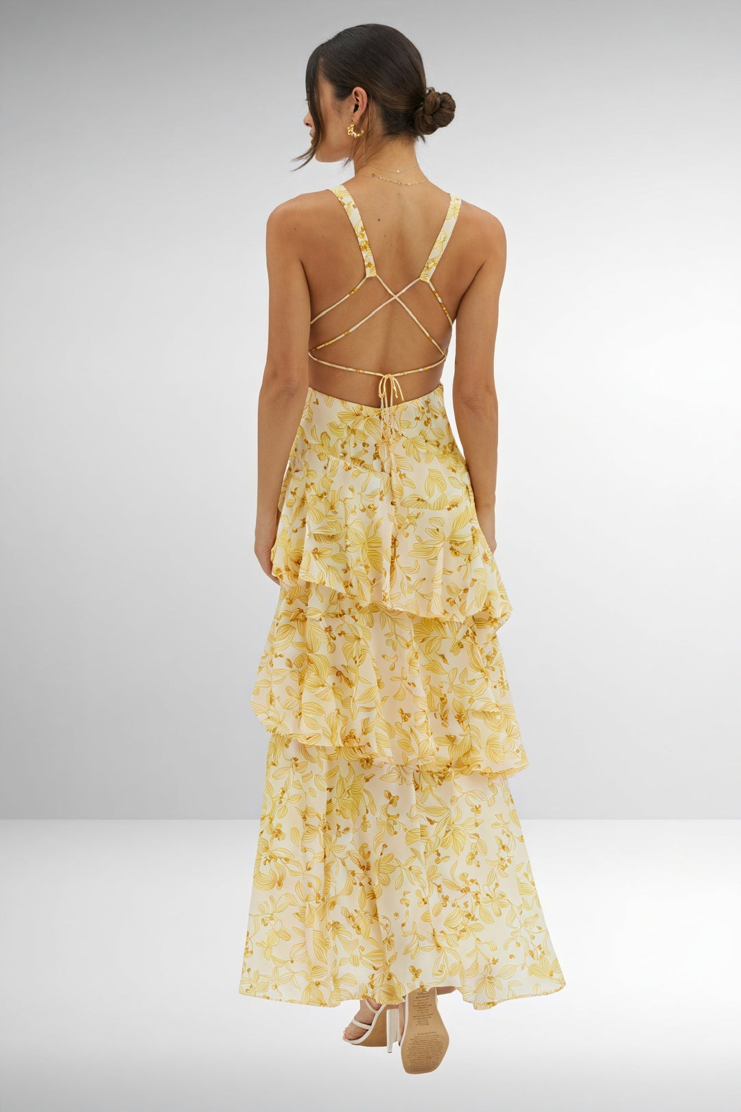 Luniva - V-Neck Floral Print Dress