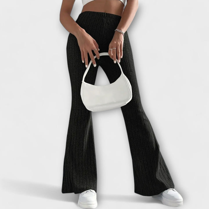 Velara - Elastic Waistband Woven Trousers