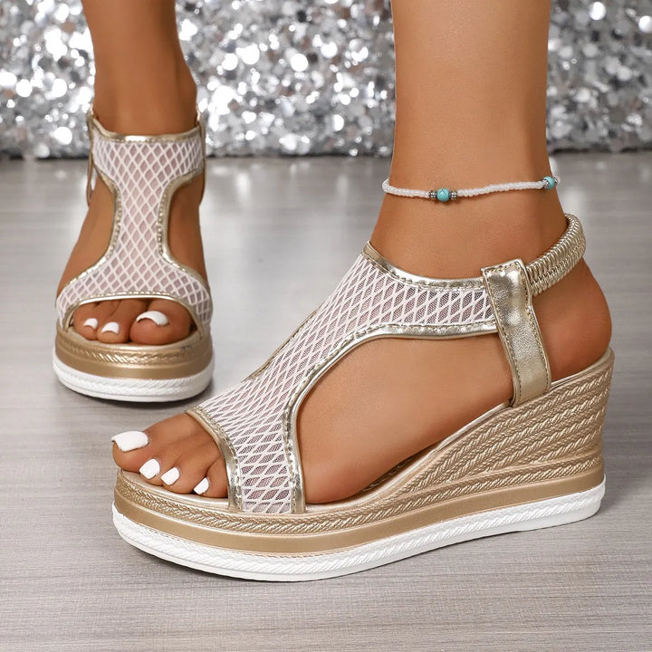 Selora - Adjustable Strap Wedge Sandals