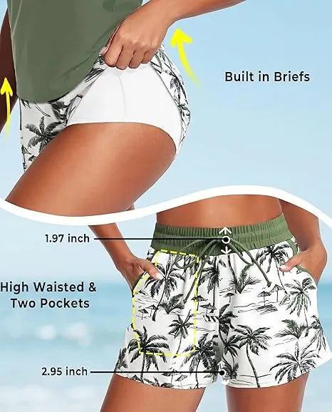 Rilena - Pocketed Boyshort Tricot Tankini Set
