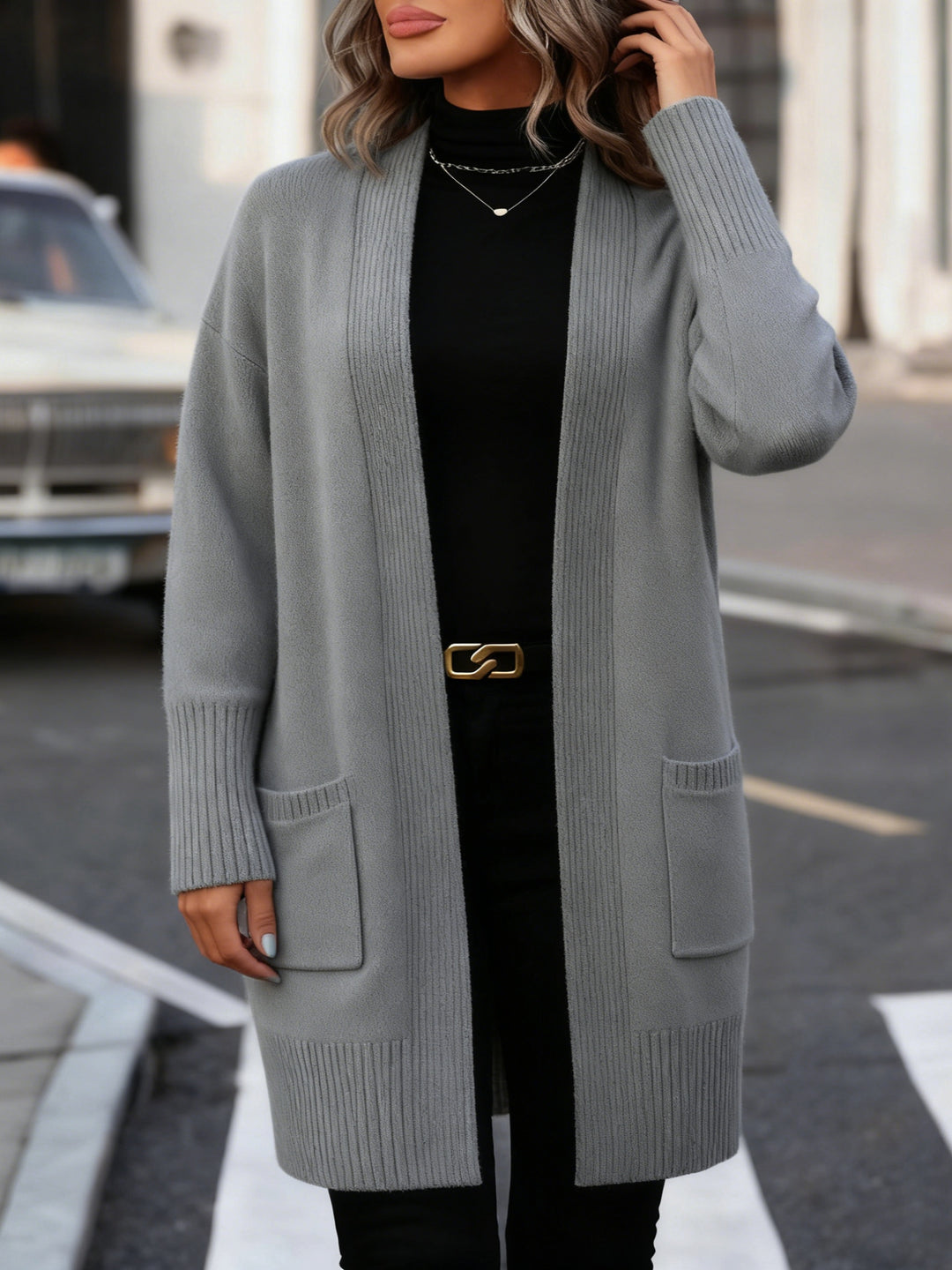 Navira - Ribbed Knit Cardigan