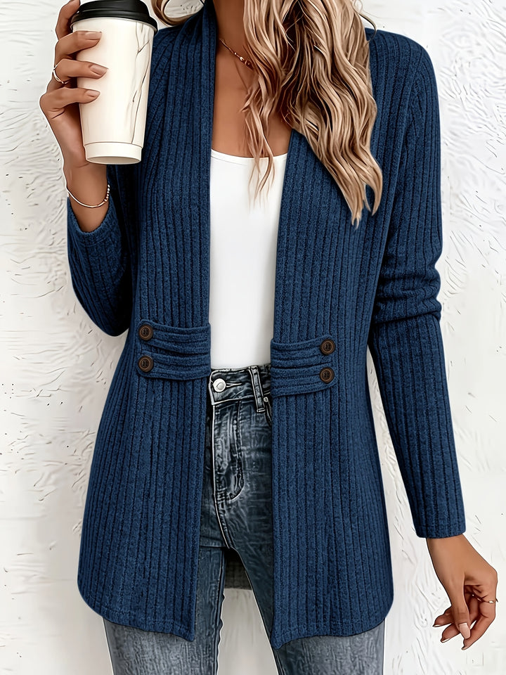 Velira - Double-Breasted Knit Cardigan