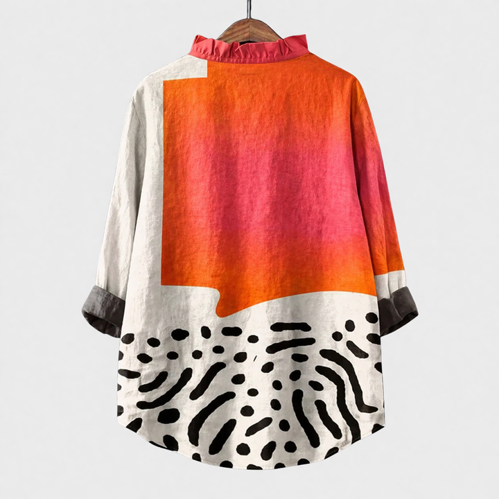 Seniva - Printed Linen Blouse