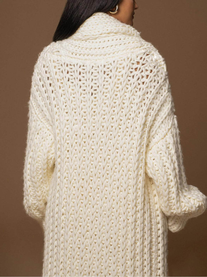 Renali - Shawl Collar Knitted Coat