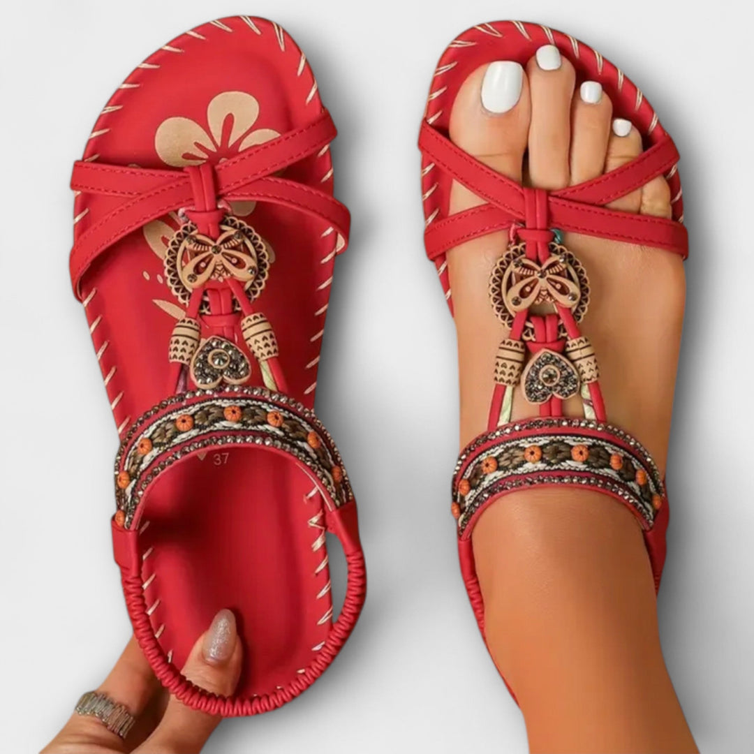 Nareli - Elastic Backstrap Sandals