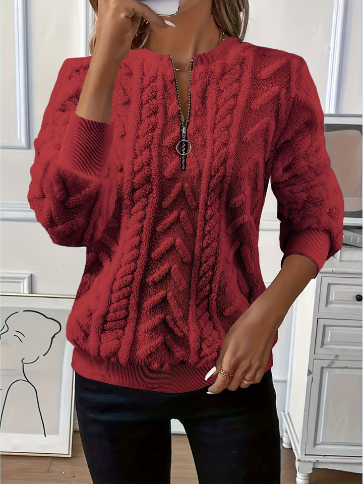 Tirena - Lined Knit Sweatshirt