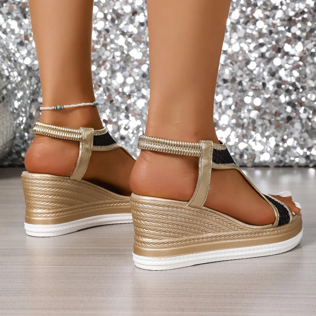 Selora - Adjustable Strap Wedge Sandals