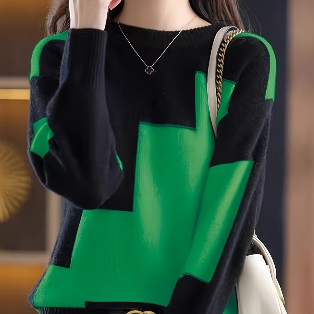 Neriva - Colour-Block Knit Pullover