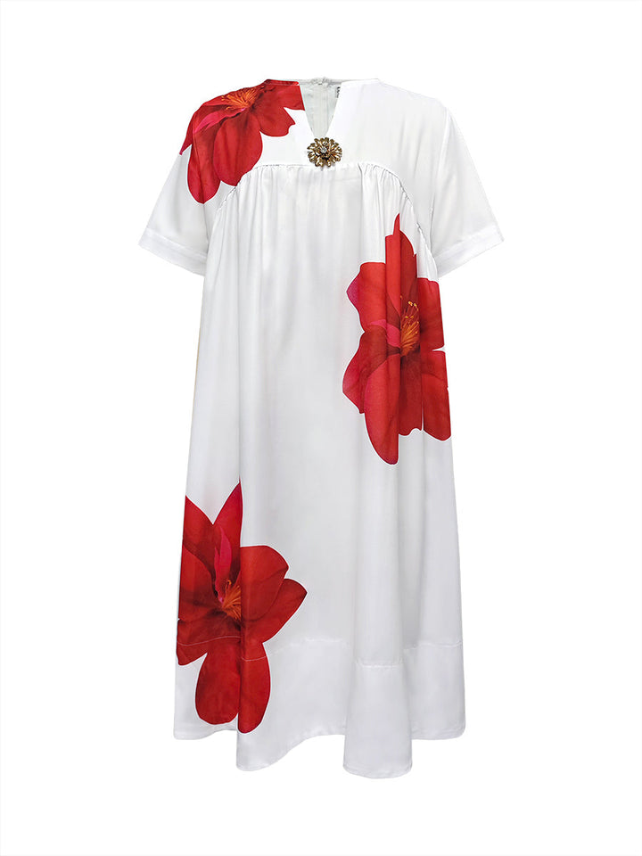 Orvina - Pleated Woven Midi Dress